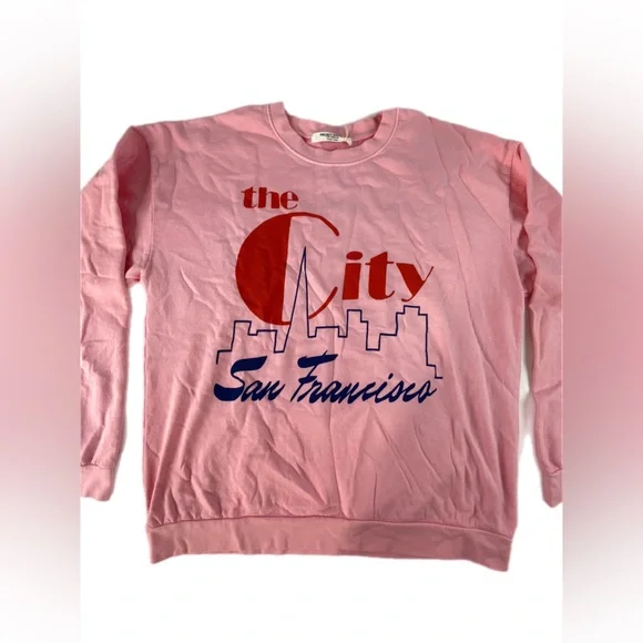 Project Social T The City Sweatshirt Pink L/XL NWT - Picture 4 of 7
